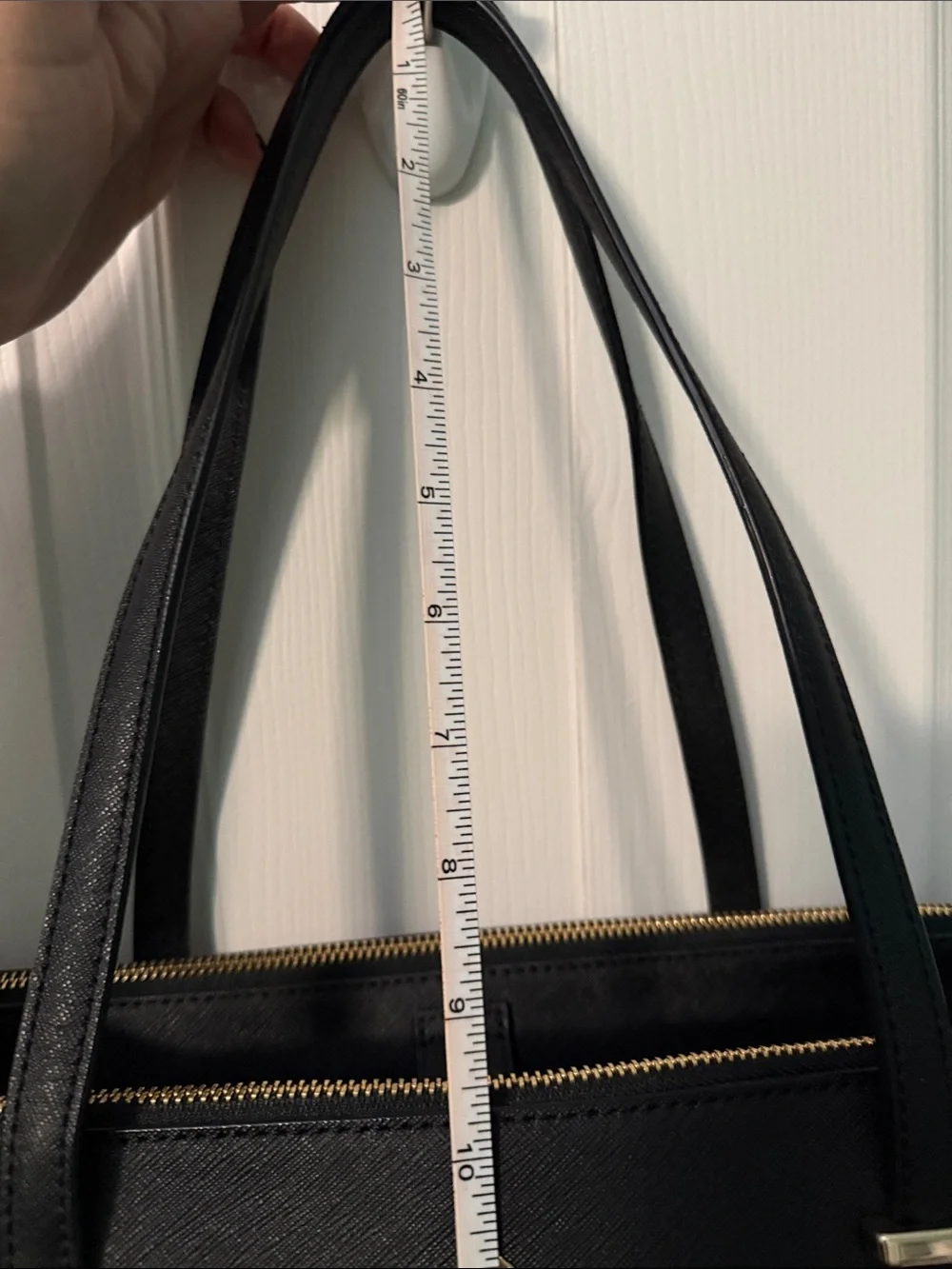 Kate Spade Cedar Street Jensen Black Leather Tote with Gold Hardware